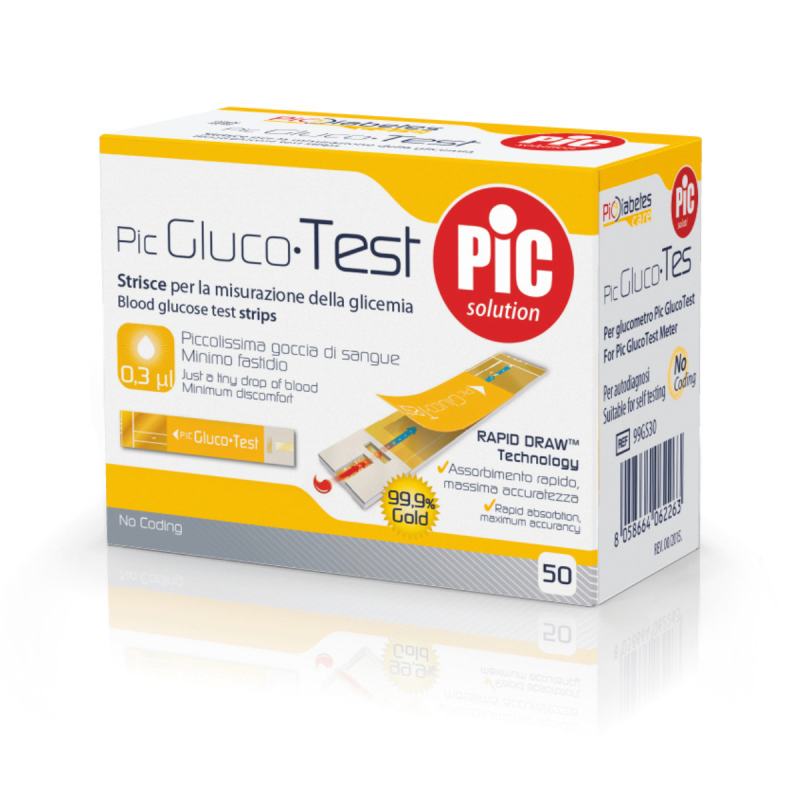 PIC GLUCOTEST (BANDELETTES) 50PCS