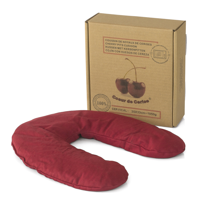 COUSSIN COEUR CERISE CERVICAL 350X330MM