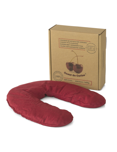 COUSSIN COEUR CERISE CERVICAL 350X330MM