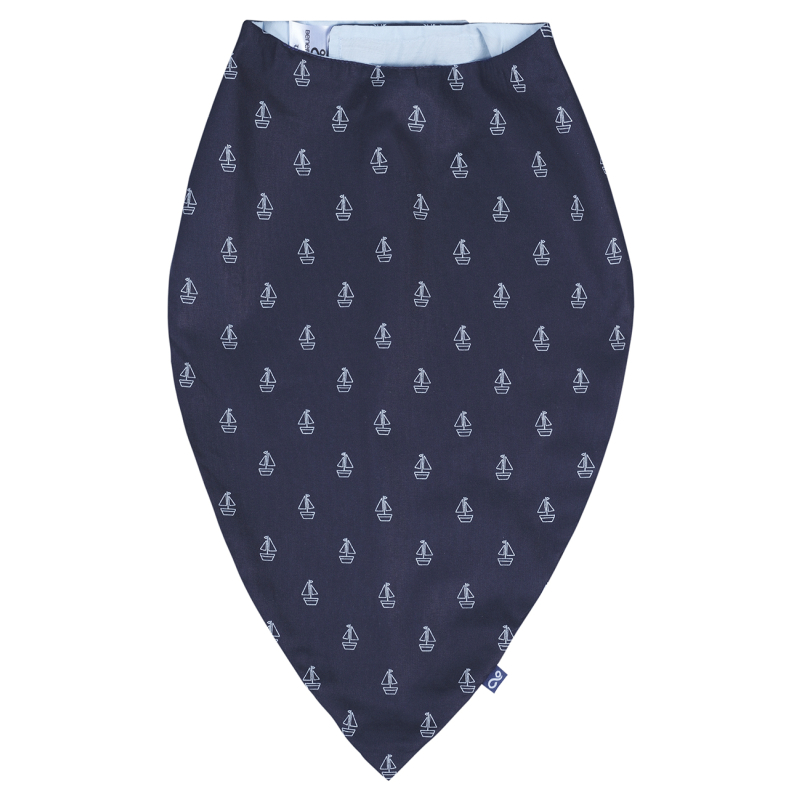 BAVOIR FOULARD COTON IMPRIME MARINE