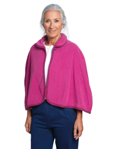 CAPE POLAIRE+COL FUSHIA TU
