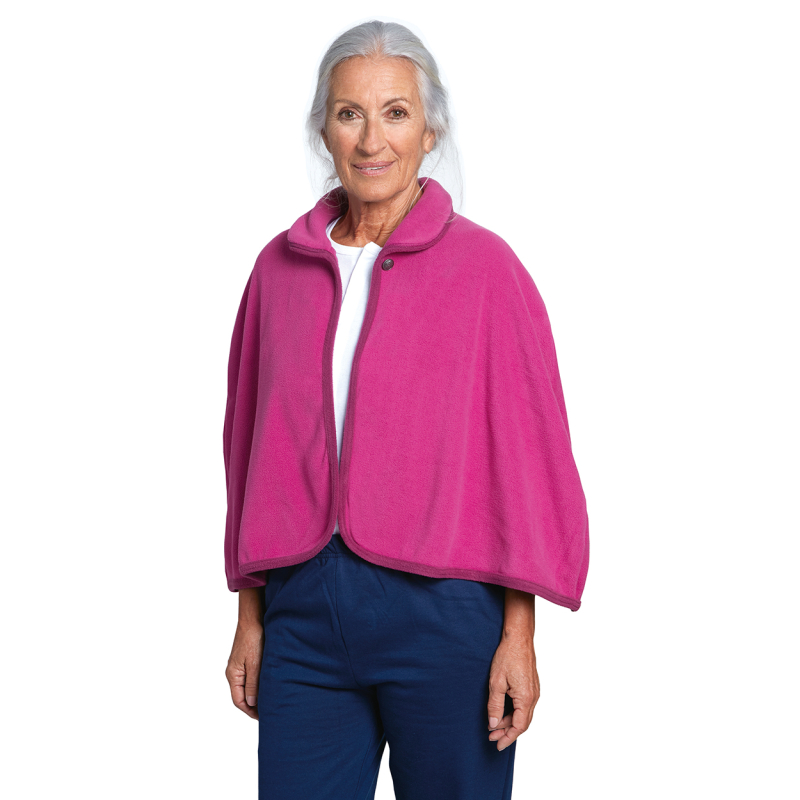 CAPE POLAIRE+COL FUSHIA TU