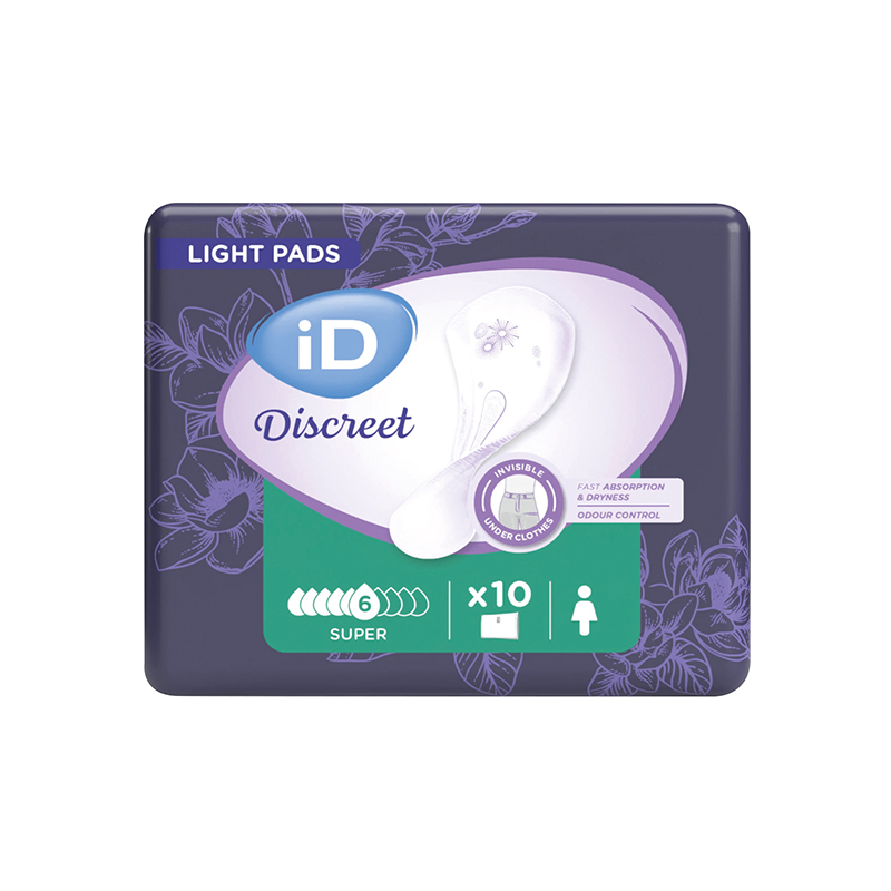 ID DISCREET LIGHT PADS WOMEN SUPER...