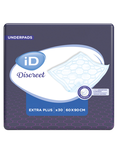 ID DISCREET UNDERPADS 60X90CM EXTRA+ 4X30U