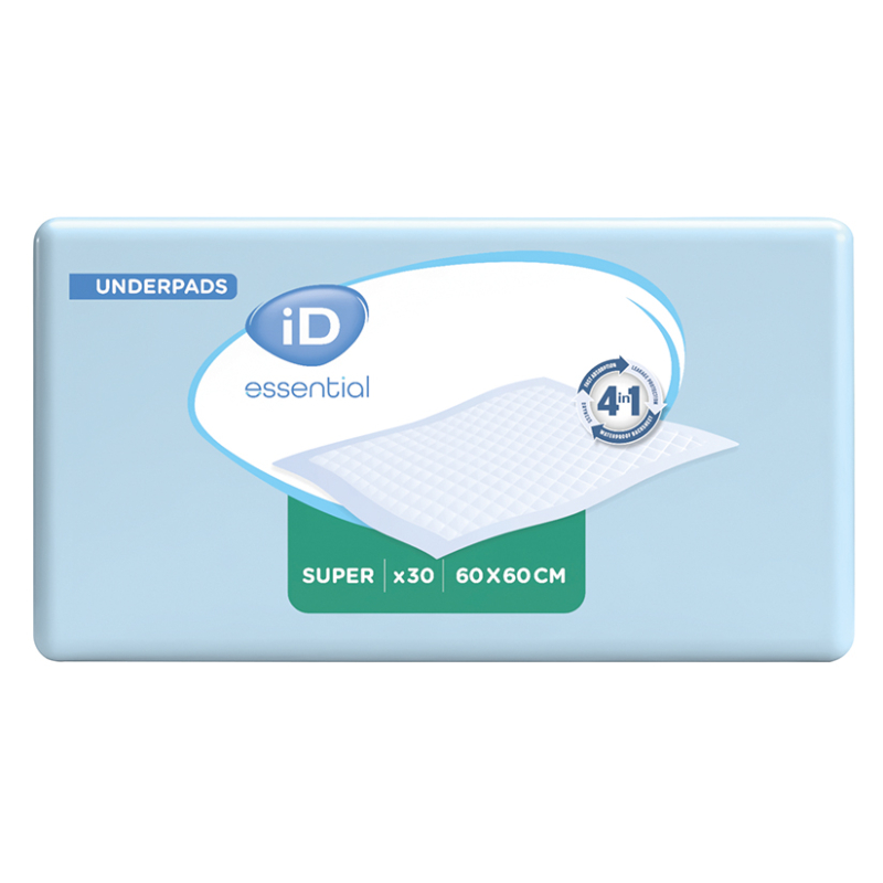ID ESSENTIAL UNDERPADS 60X60CM SUPER...