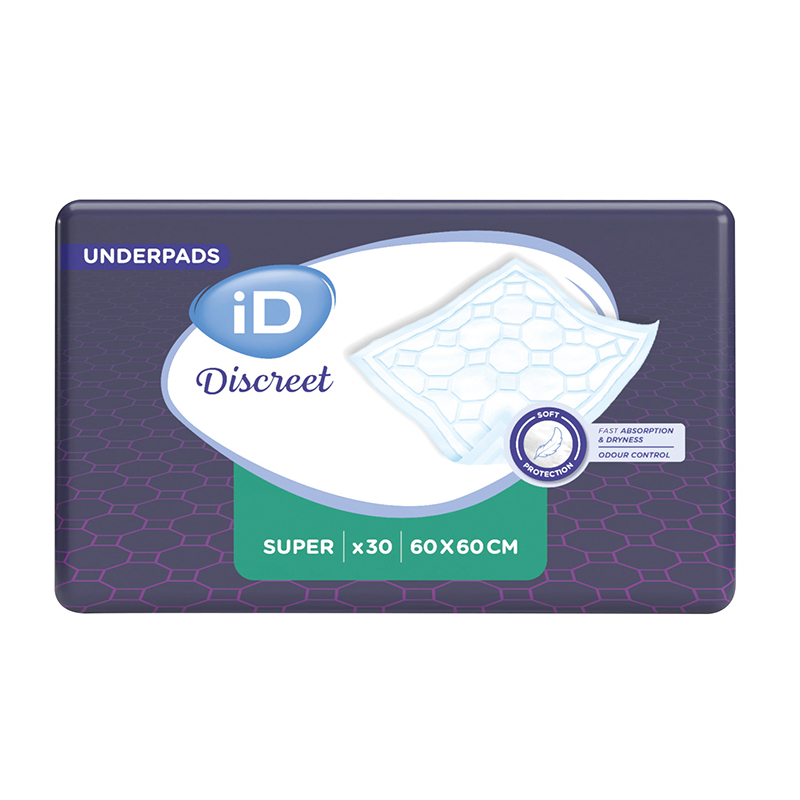 ID DISCREET UNDERPADS 60X60CM SUPER...