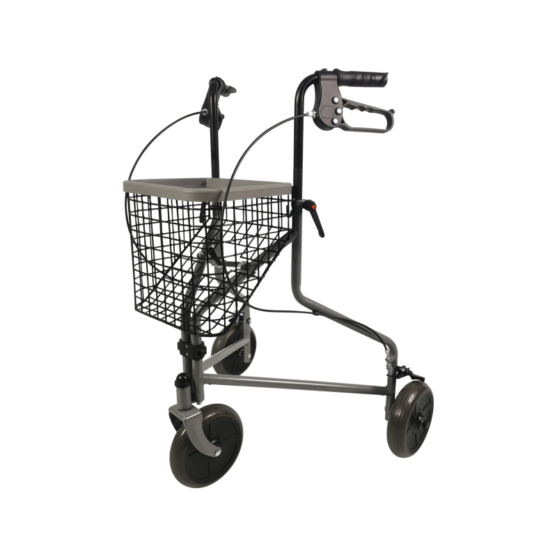 Rollator 3 roues acier pliant avec...