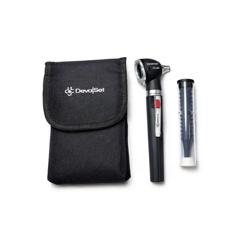 Otoscope DevaScope, FO LED - Noir