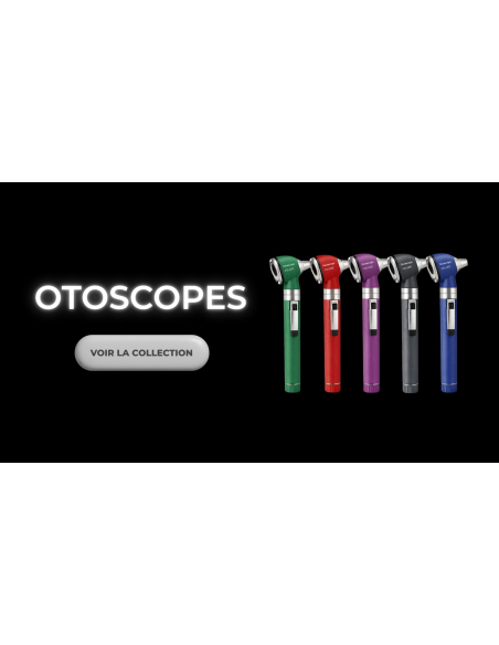 Otoscope DevaScope, FO LED - Noir