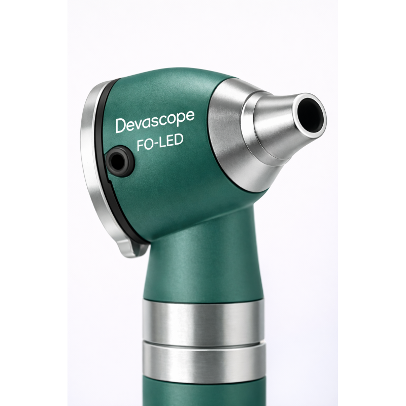 Otoscope DevaScope, FO LED - Vert