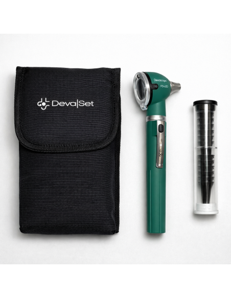 Otoscope DevaScope, FO LED - Vert
