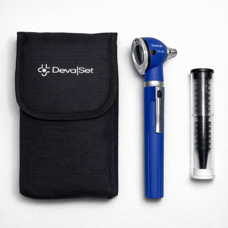 Otoscope DevaScope, FO LED - Bleu