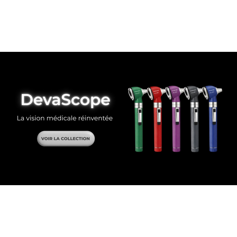 Otoscope DevaScope, FO LED - Bleu