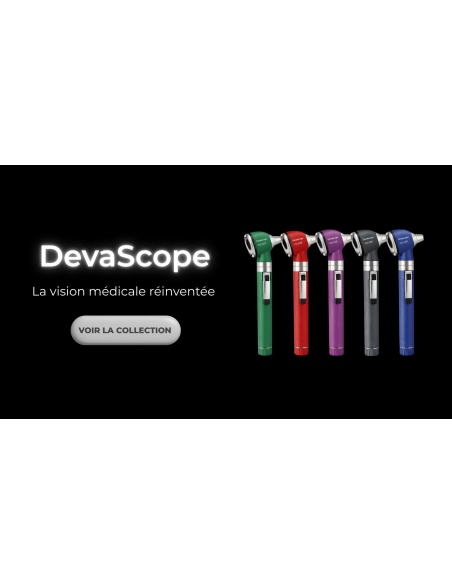 Otoscope DevaScope, FO LED - Bleu