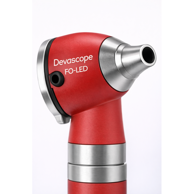 Otoscope DevaScope, FO LED - Rouge