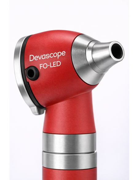 Otoscope DevaScope, FO LED - Rouge