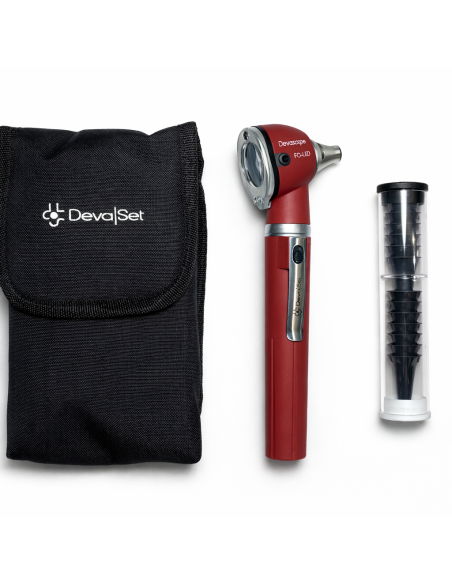 Otoscope DevaScope, FO LED - Rouge