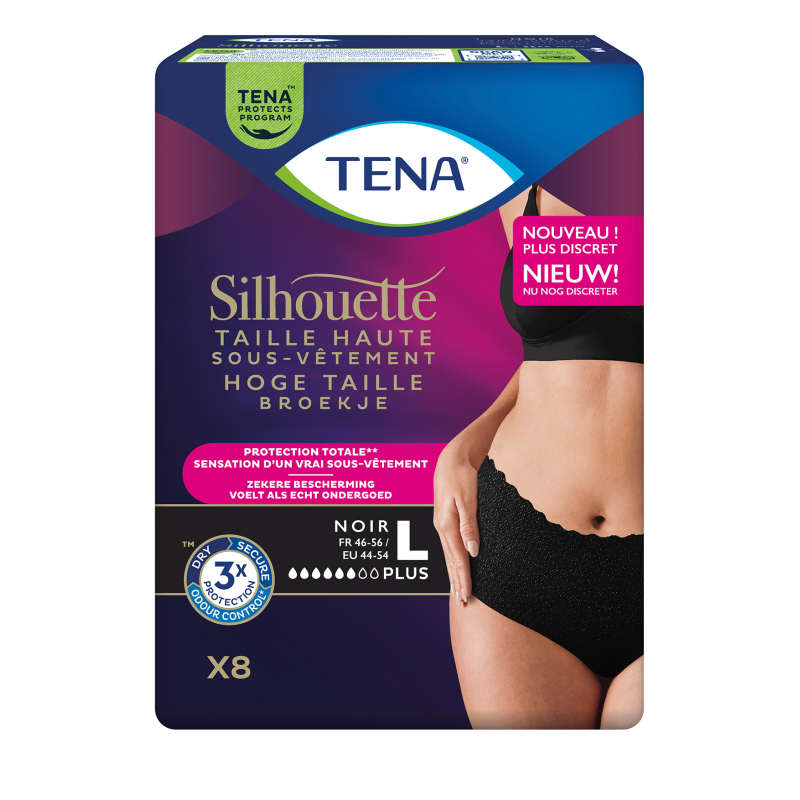TENA LADY SILHOUETTE PLUS NOIR TL 6X8U