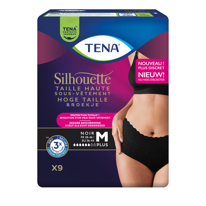 TENA LADY SILHOUETTE PLUS NOIR TM 6X9U