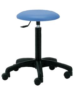 TABOURET LAQUE GAZ ROUE BLEU