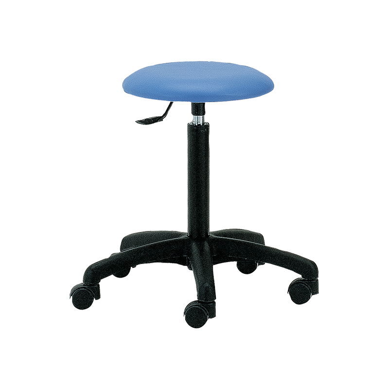 TABOURET LAQUE GAZ ROUE BLEU