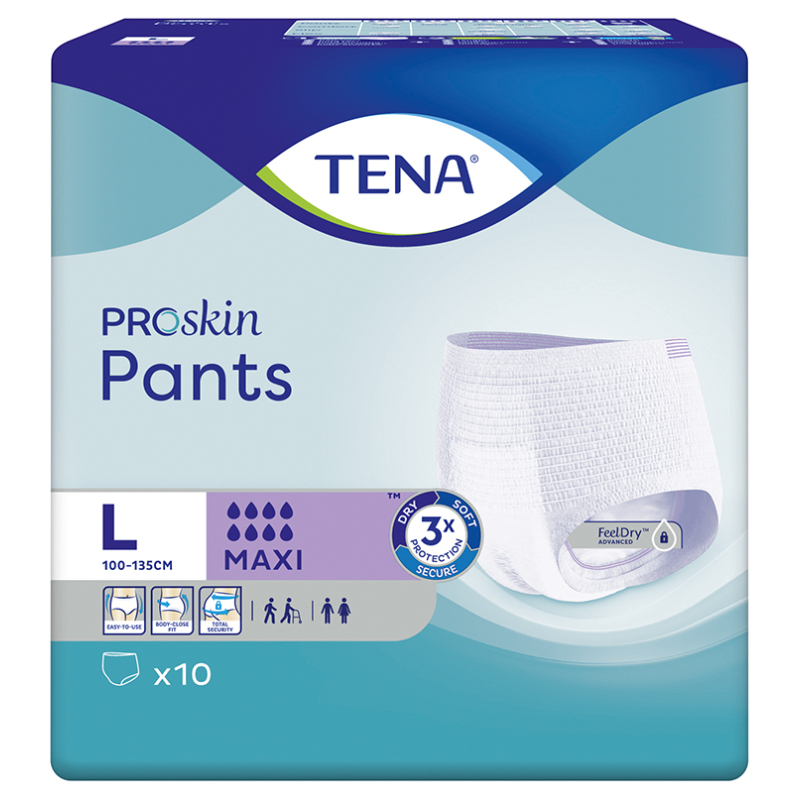 TENA PANTS PROSKIN MAXI LARGE 4X10U