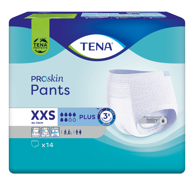 TENA PANTS PROSKIN PLUS X XSMALL 4X14U
