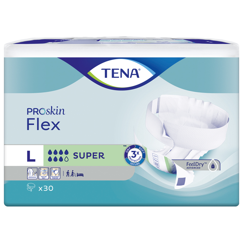 TENA FLEX PROSKIN SUPER LARGE 3X30U