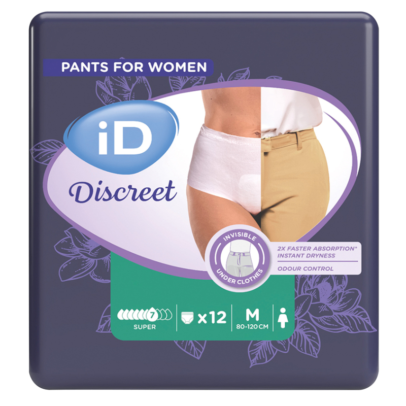 ID DISCREET PANTS WOMEN SUPER M 8X12U