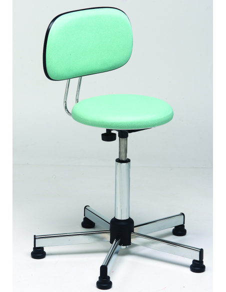 TABOURET PIED CHROME - ASSISE 4 CM (ø 33 CM)