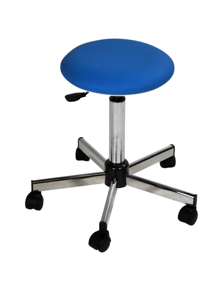 TABOURET PIED CHROME - ASSISE 4 CM (ø 33 CM)