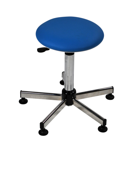 TABOURET PIED CHROME - ASSISE 4 CM (ø 33 CM)