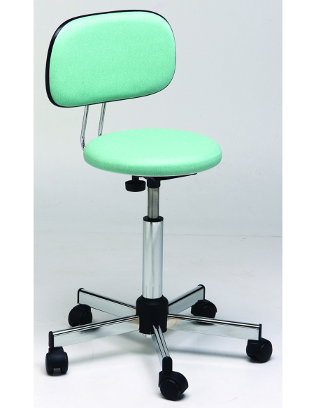 TABOURET PIED CHROME - ASSISE 4 CM (ø 33 CM)
