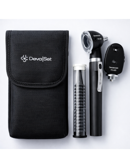 Trousse Oto - Ophtalmoscope DevaScope - LED, Noir