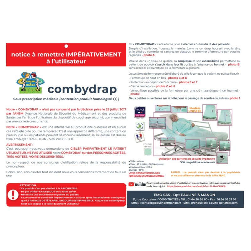 COMBYDRAP - VERT EAU - T Unique