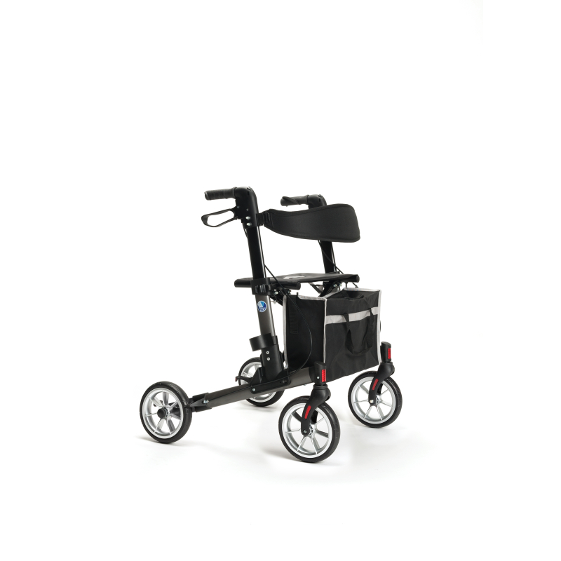 ROLLATOR 4 ROUES QUAVA ROUGE