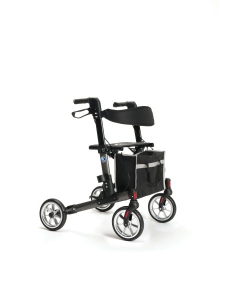 ROLLATOR 4 ROUES QUAVA ROUGE
