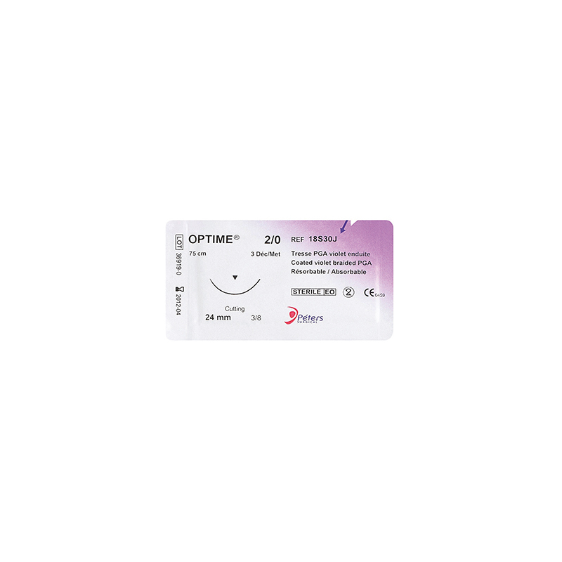 SUTURE OPTIME DEC1 USP5/0 18MM F75CM