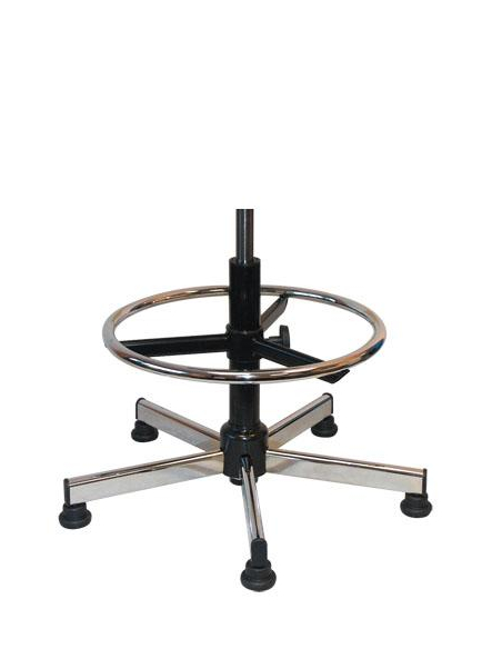 TABOURET PIED POLYAMIDE NOIR + RPC - ASSISE 4 CM (ø 33 CM)