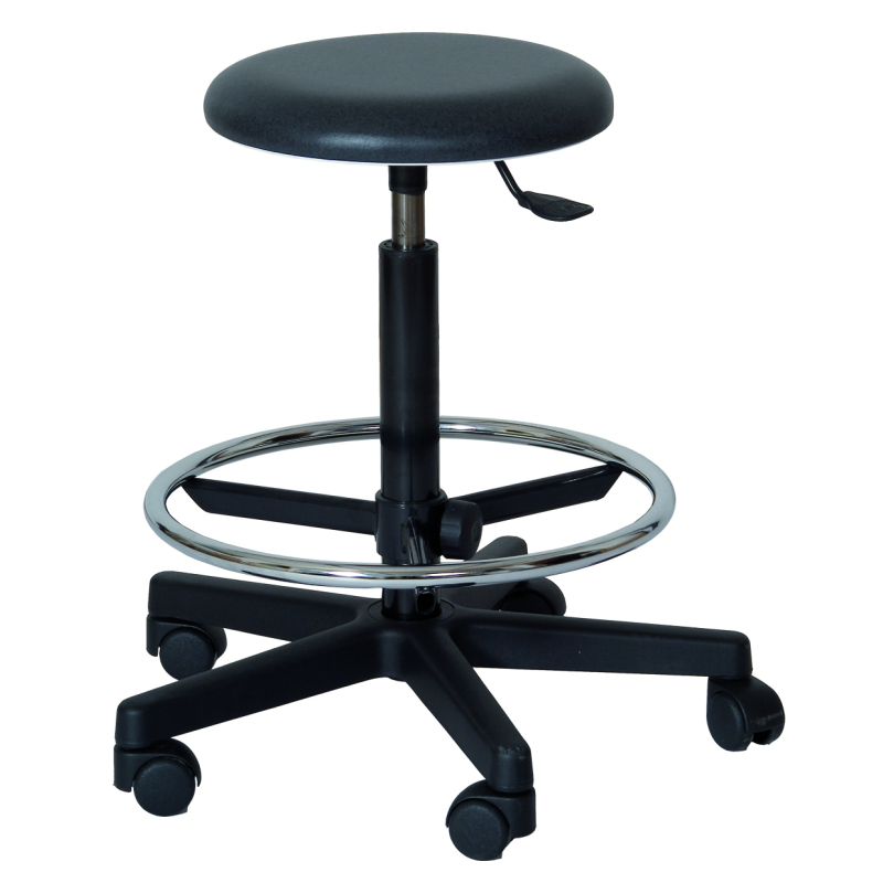 TABOURET PIED POLYAMIDE NOIR + RPC -...