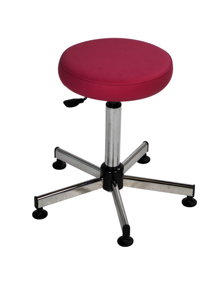 TABOURET PIED CHROME - ASSISE 7 CM (ø 33 CM)