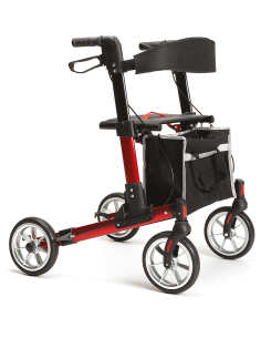 ROLLATOR 4 ROUE QUAVA ROUGE