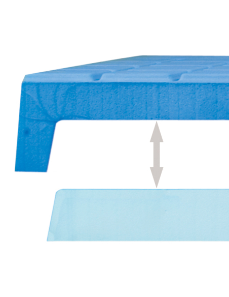 Matelas VISCOFLEX® LT P161MT housse intégrale POLYMAILLE® 90 x 200 cm, BOX palette [NON compressé]