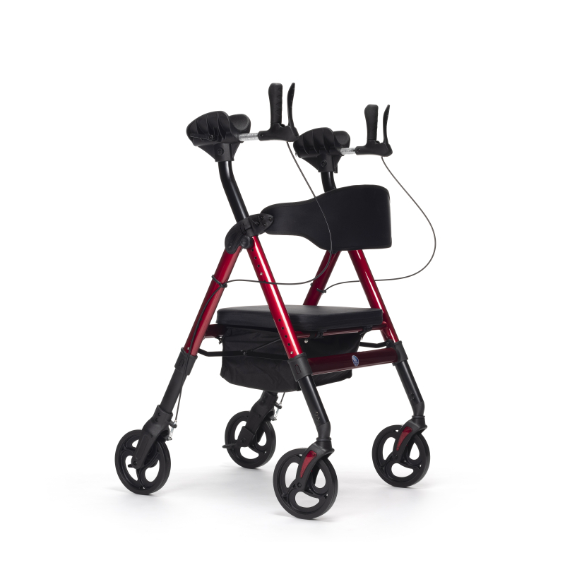 ROLLATOR 4 ROUES GOLIAT ARTRO rouge