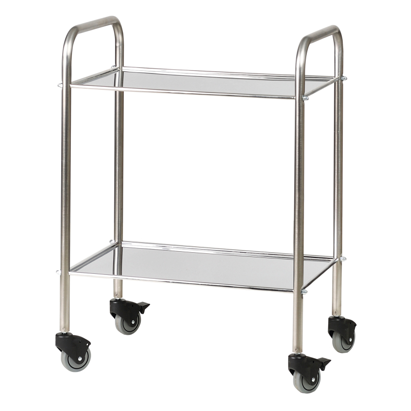 GUERIDON INOX 400X600MM 2 PLT