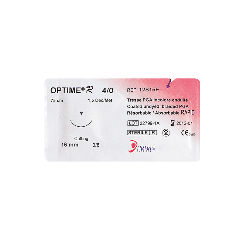 SUTURE OPTIME R DEC1 USP5/0 14MM F75CM