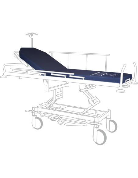 Matelas VISCOFLEX® P161M BRANCARD housse POLYMAILLE® HD 80 x 190 x 12 cm, carton unit. [compressé]