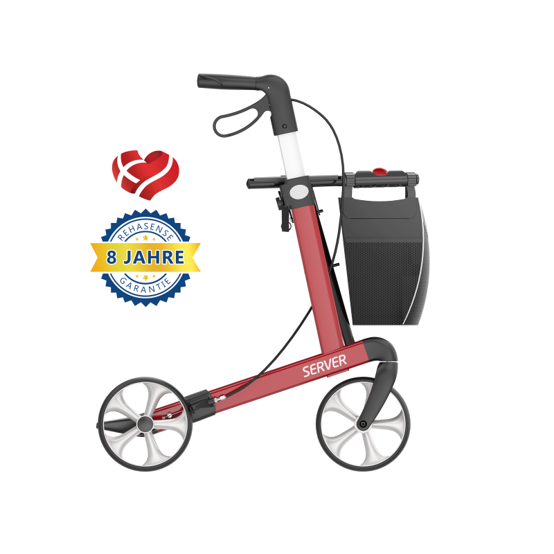 ROLLATOR SERVER M ROUGE