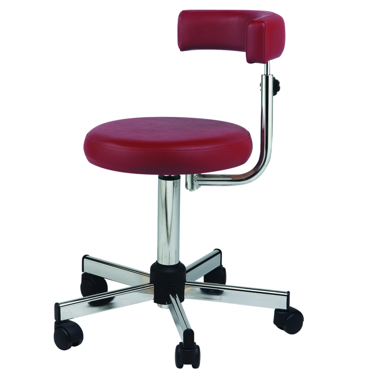 TABOURET AVEC DOSSIER ROTATIF - PIED...