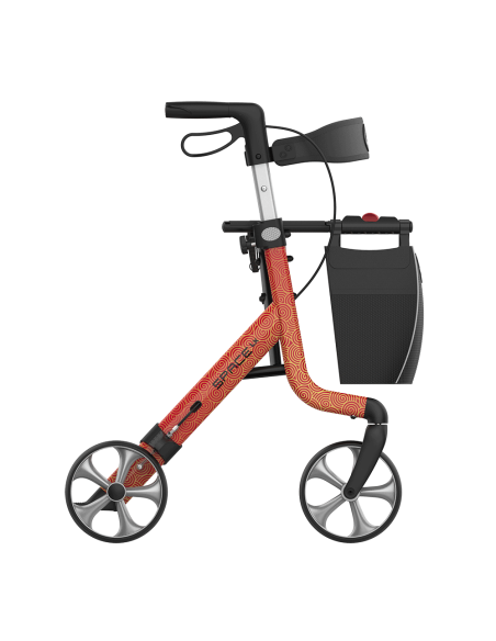 ROLLATOR SPACE LX ARTLINE Rouge Pivoine taille M 55cm